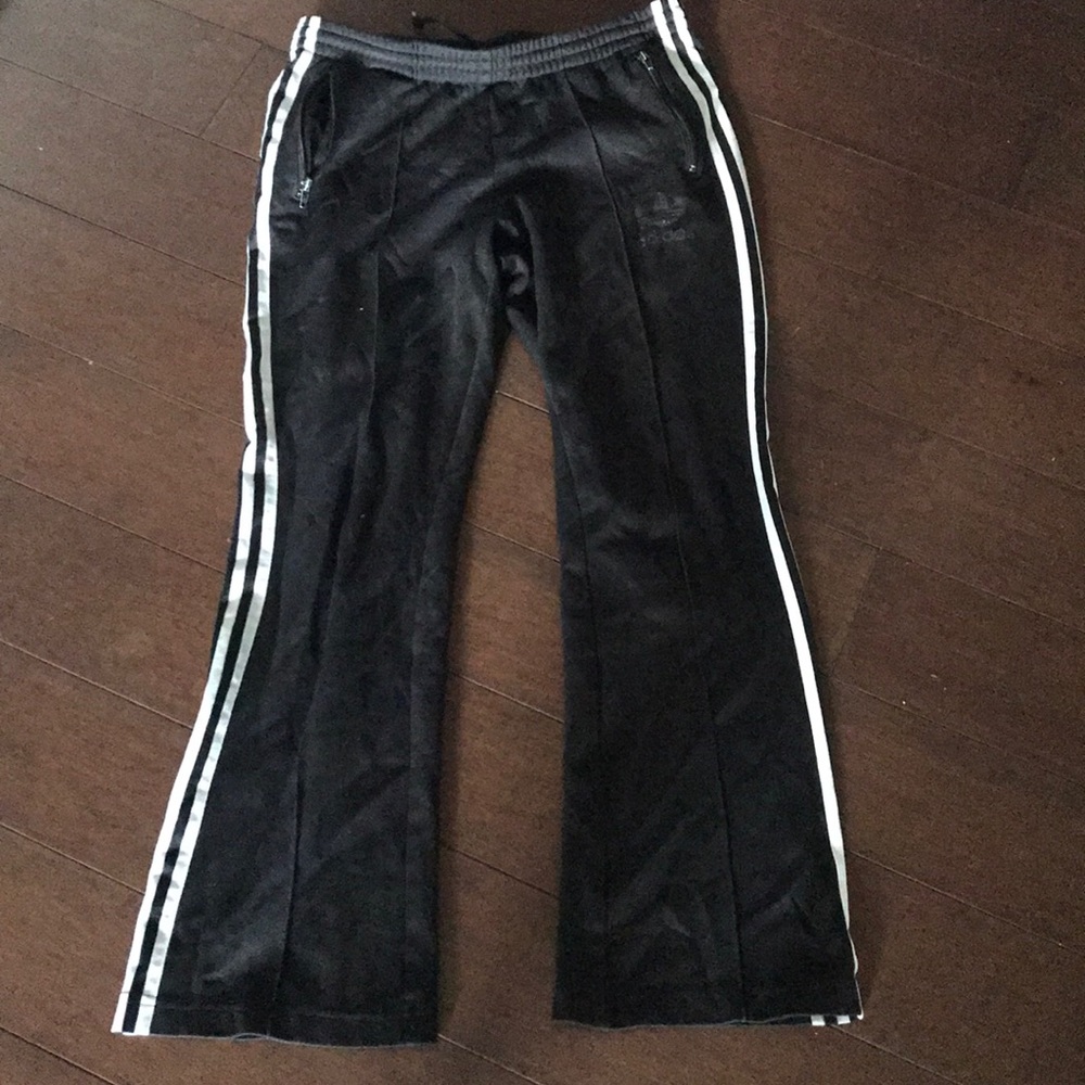 Adidas black track suit pants size m
